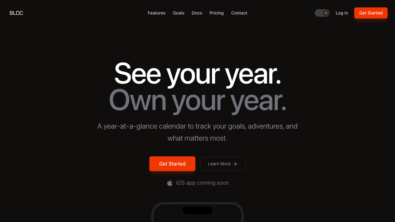 Bloc Calendar preview